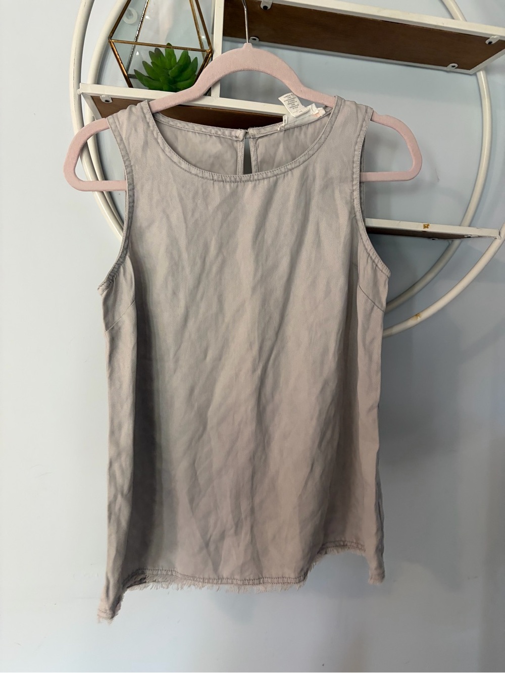 C&C California Women’s XS Extra Small Sleeveless Tank in Light Gray NWT